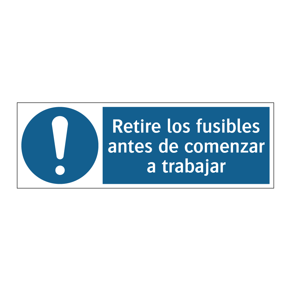 Retire los fusibles antes de comenzar a trabajar