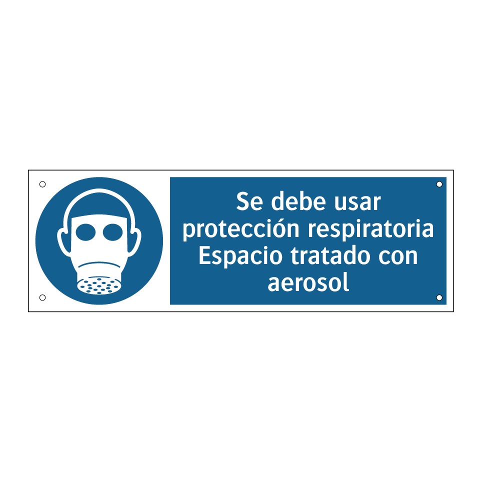 Se debe usar protección respiratoria Espacio tratado con aerosol