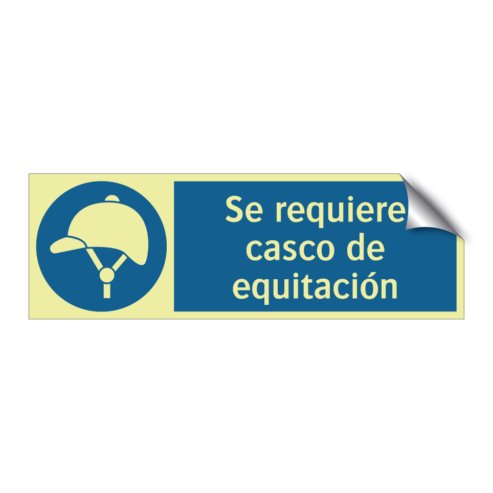 Se requiere casco de equitación