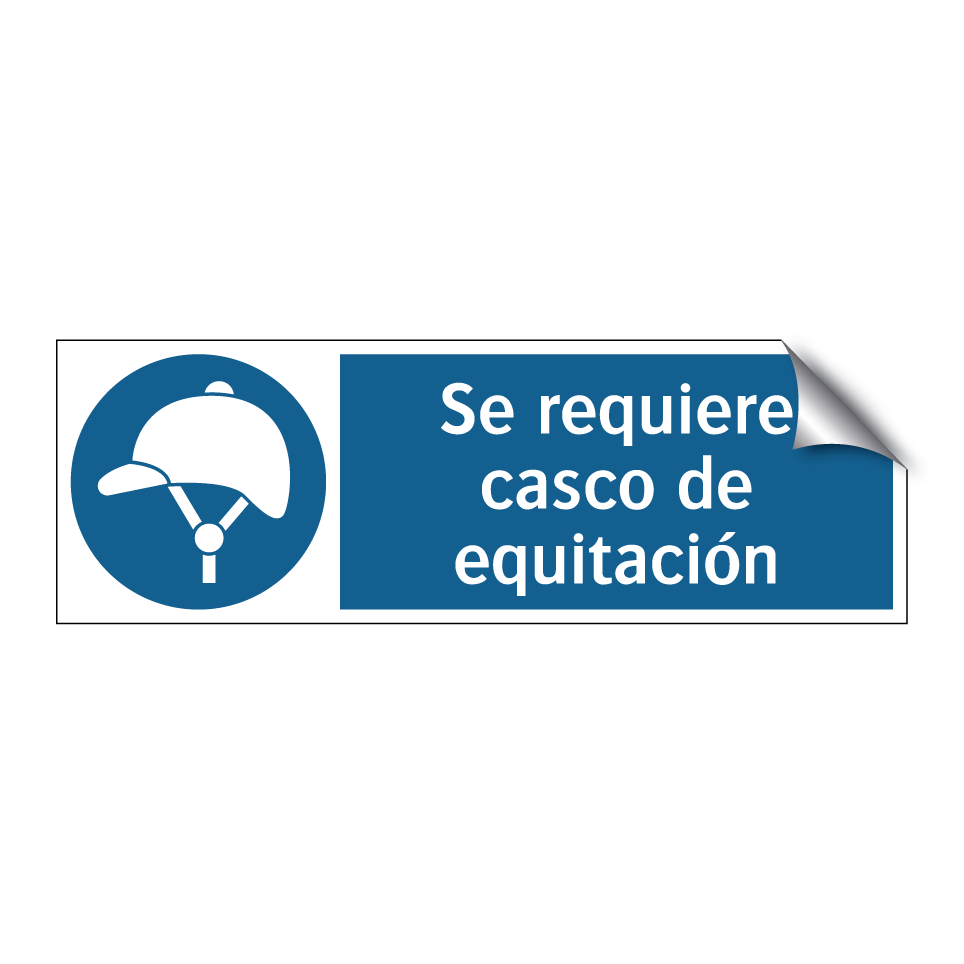 Se requiere casco de equitación