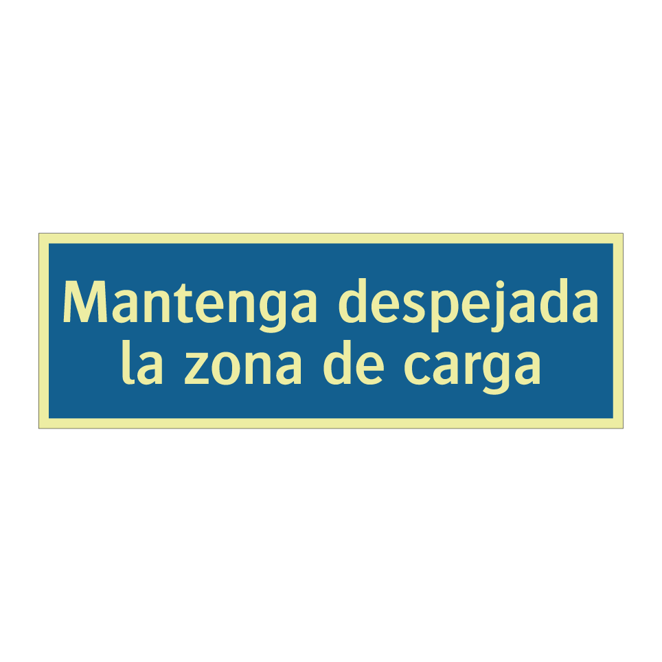 Mantenga despejada la zona de carga