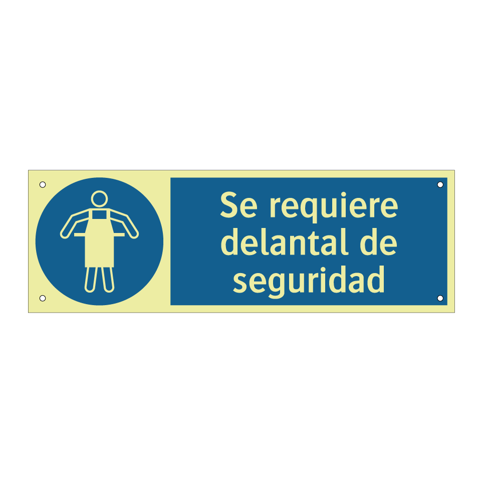 Se requiere delantal de seguridad