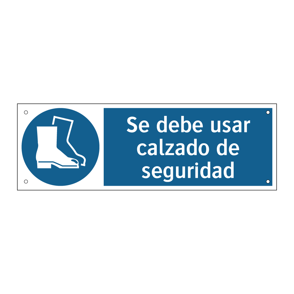 Se debe usar calzado de seguridad