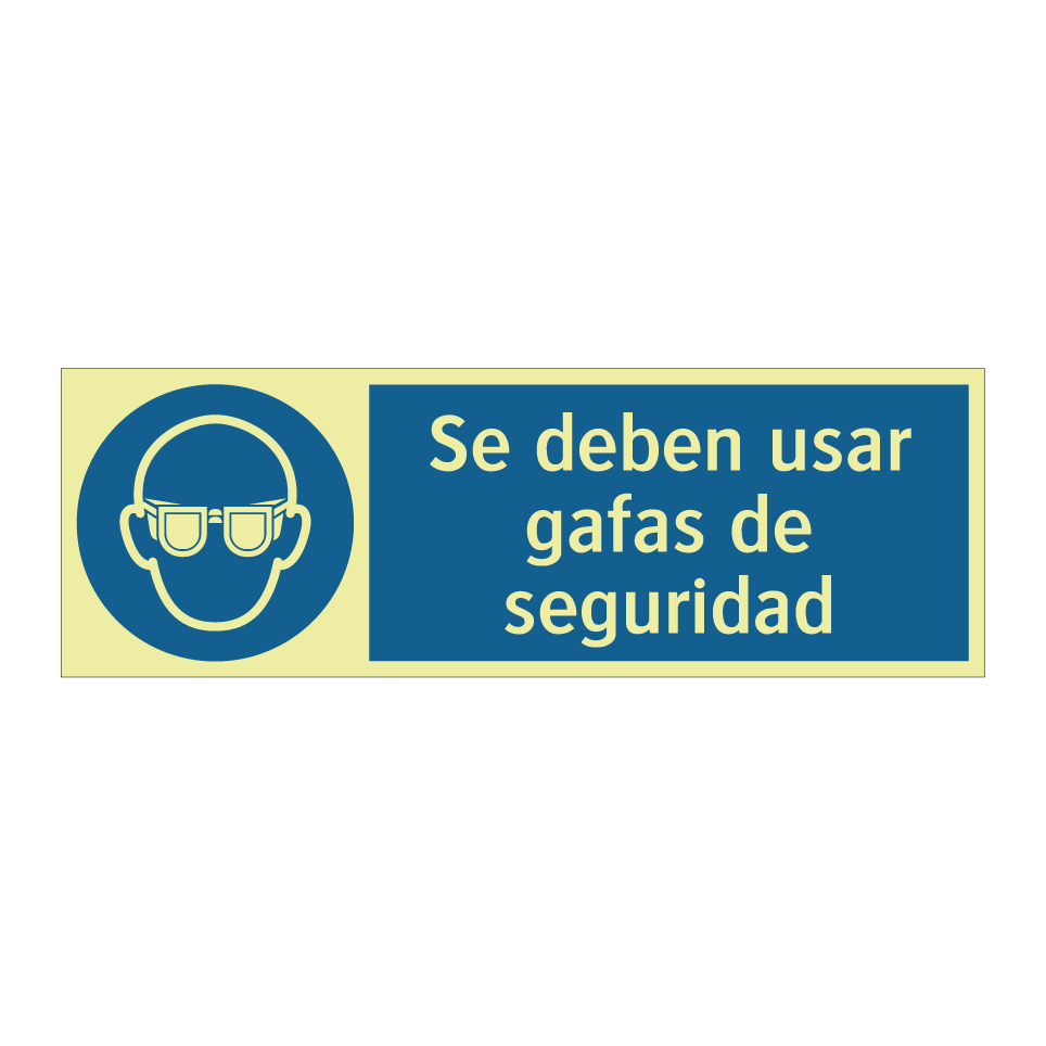 Se deben usar gafas de seguridad