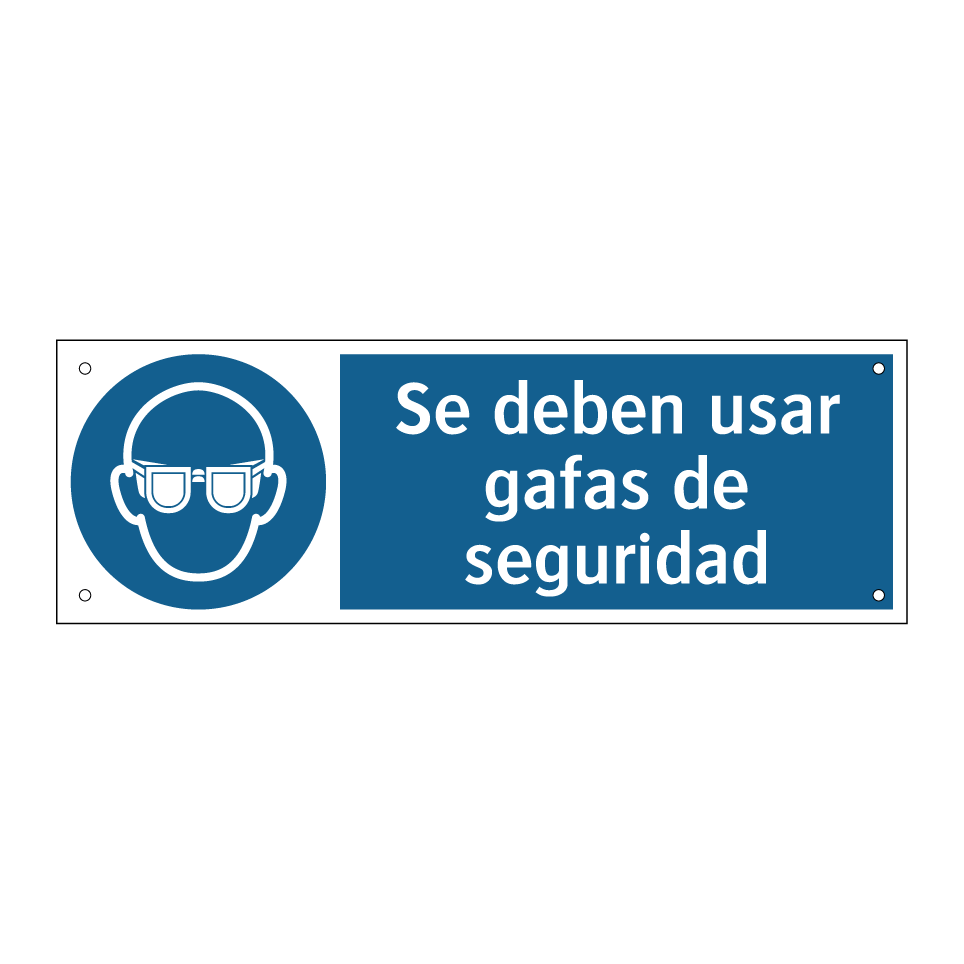 Se deben usar gafas de seguridad