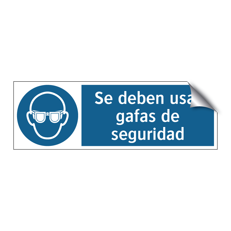 Se deben usar gafas de seguridad