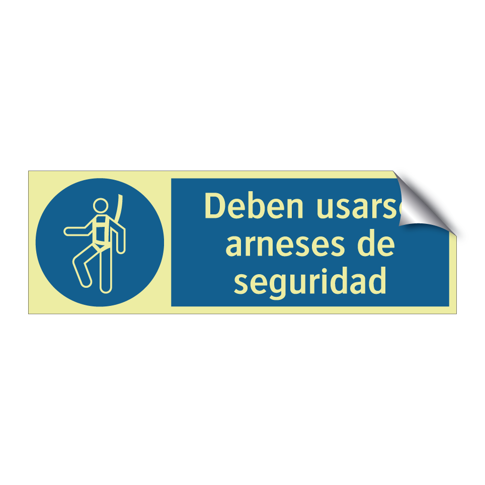 Deben usarse arneses de seguridad