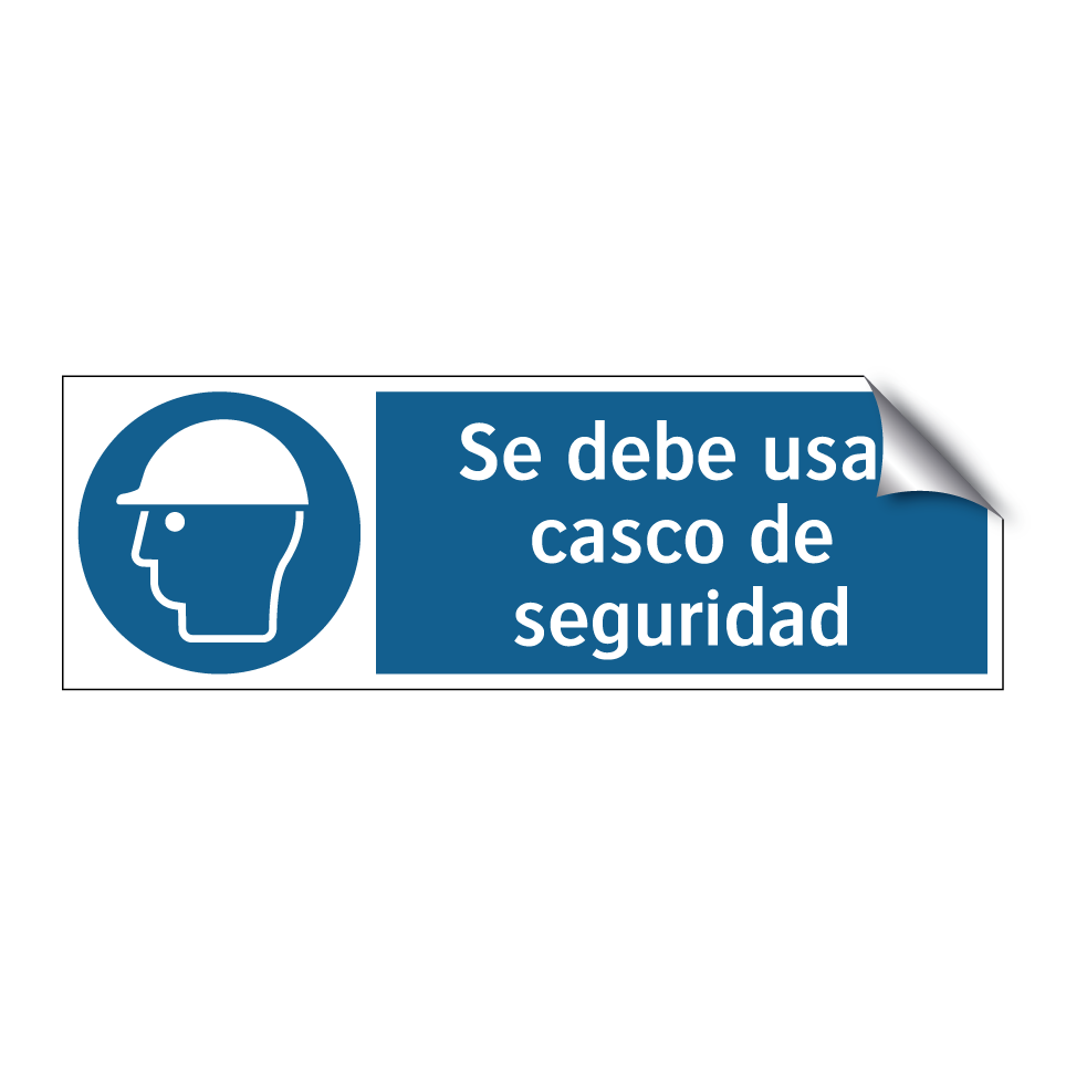 Se debe usar casco de seguridad