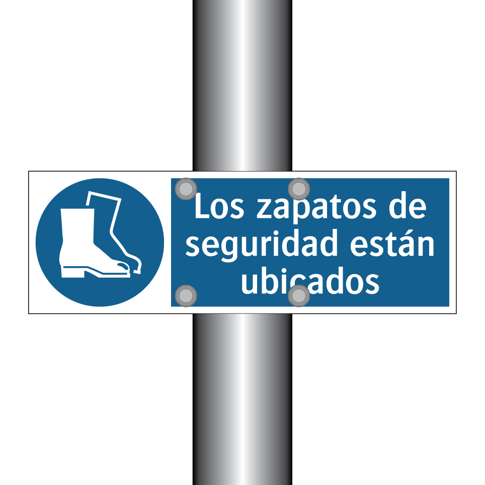Los zapatos de seguridad están ubicados