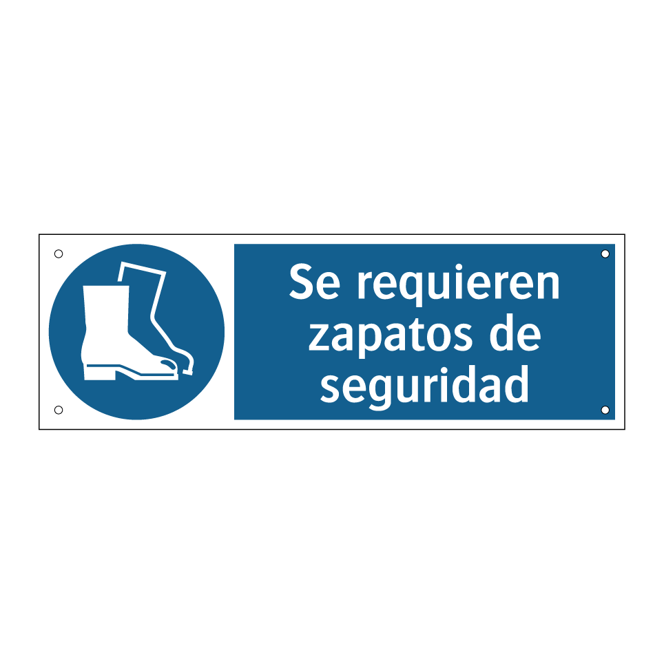 Se requieren zapatos de seguridad