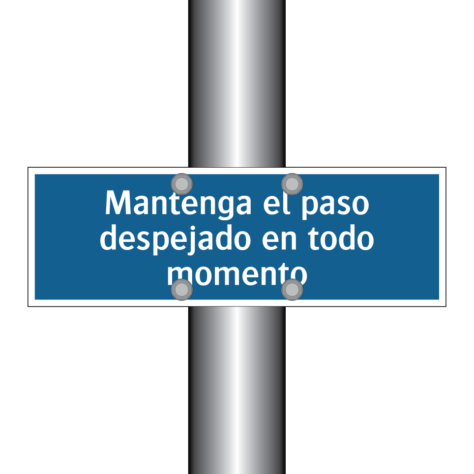 Mantenga el paso despejado en todo momento