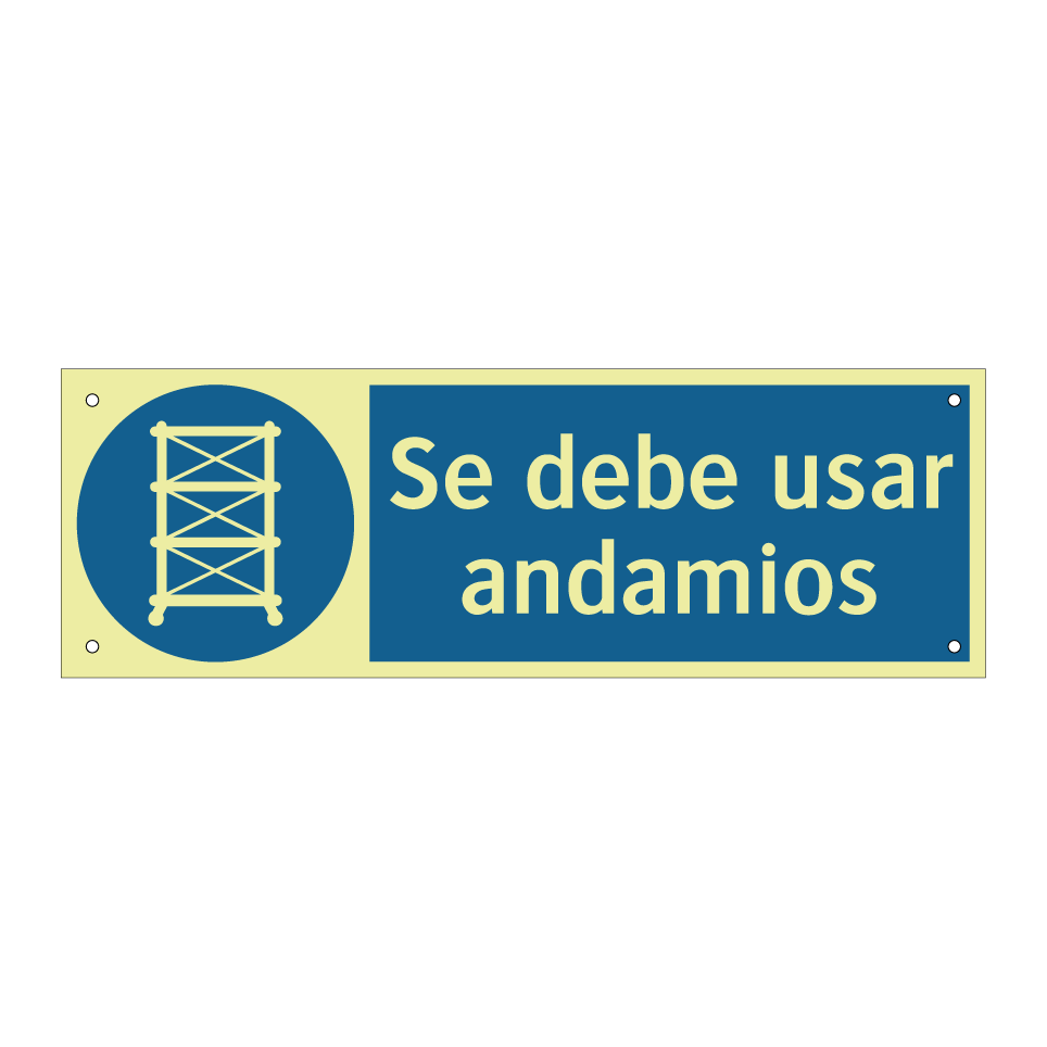 Se debe usar andamios