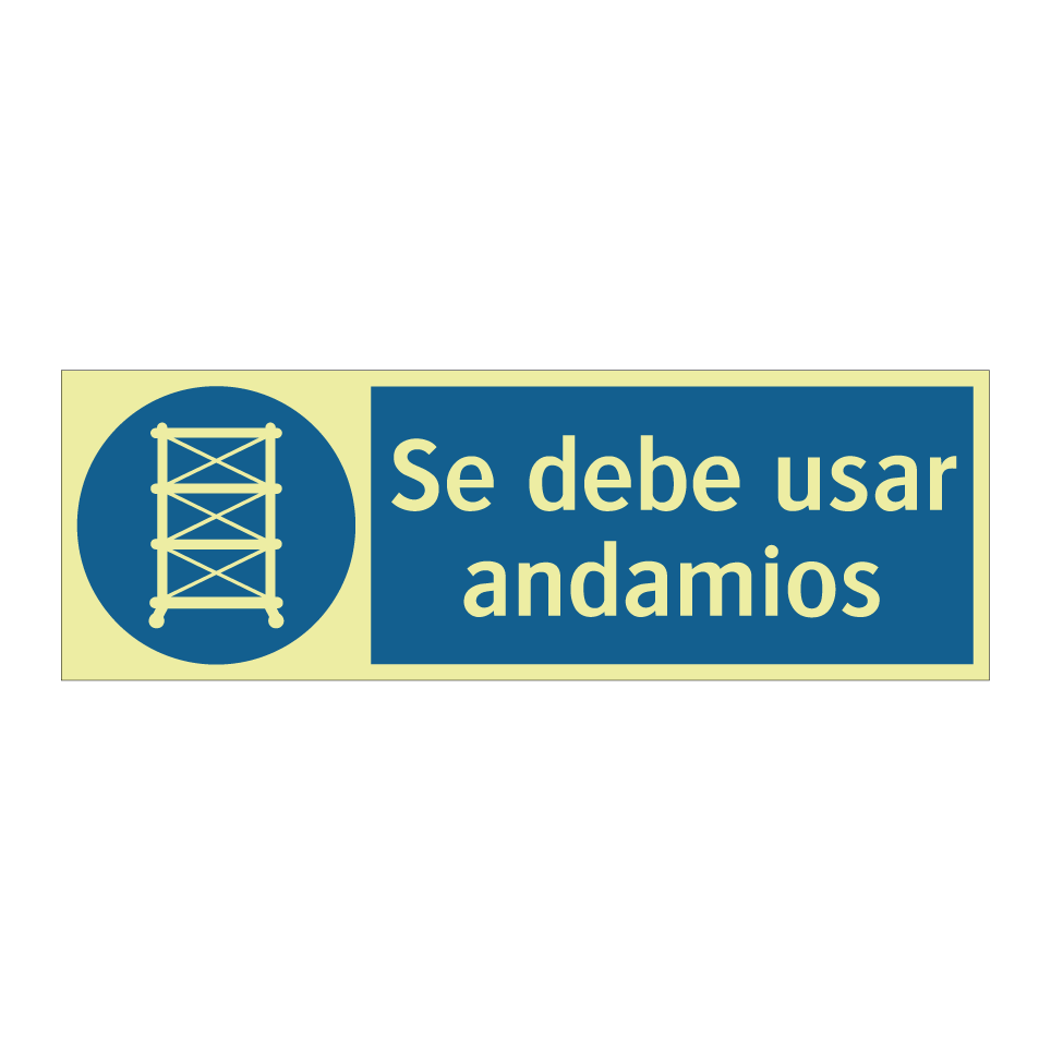 Se debe usar andamios