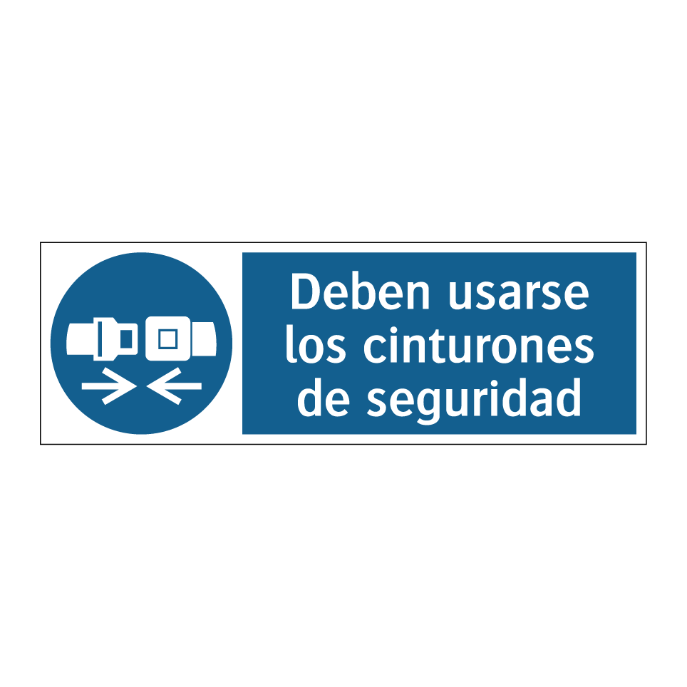 Deben usarse los cinturones de seguridad