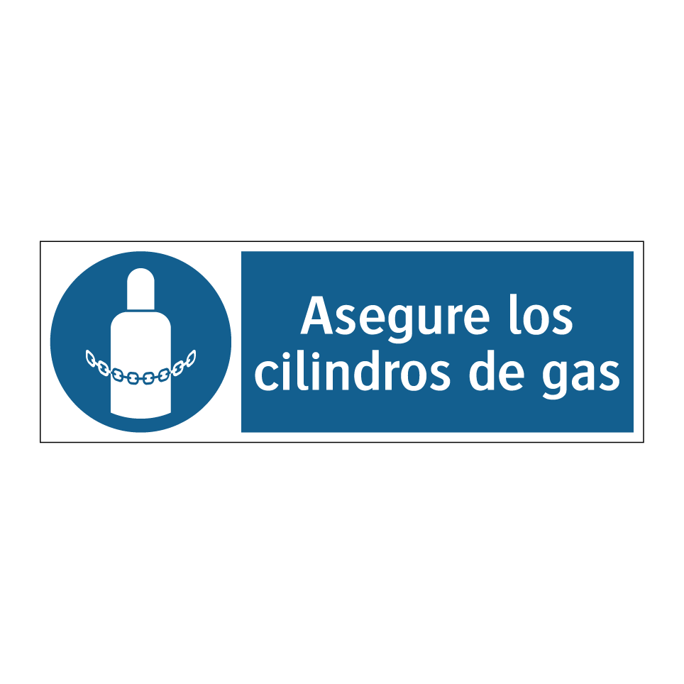 Asegure los cilindros de gas