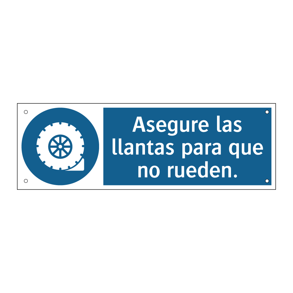 Asegure las llantas para que no rueden.