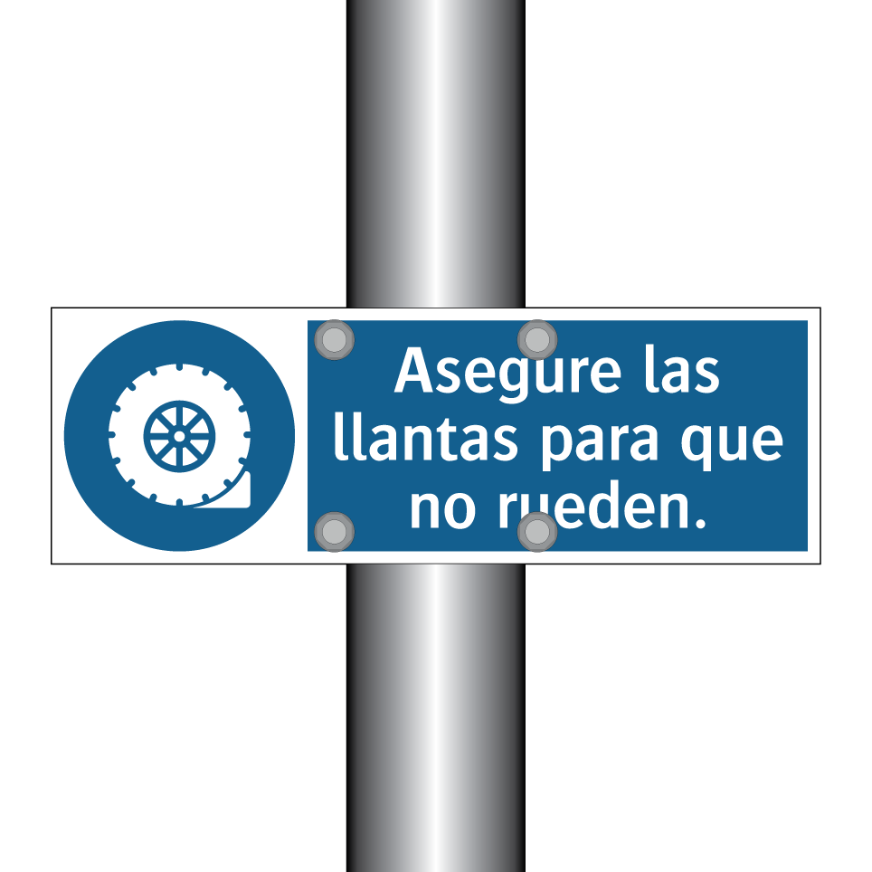 Asegure las llantas para que no rueden.