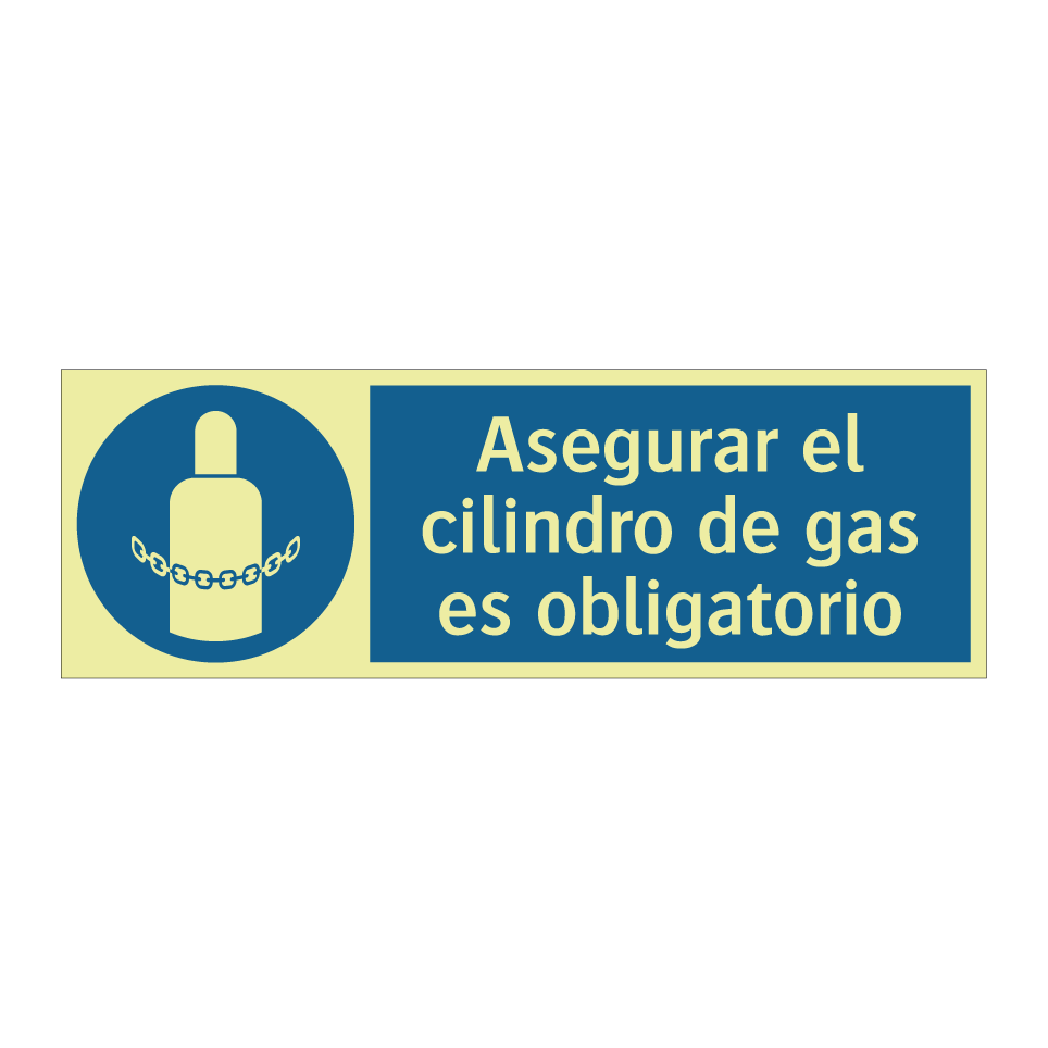 Asegurar el cilindro de gas es obligatorio