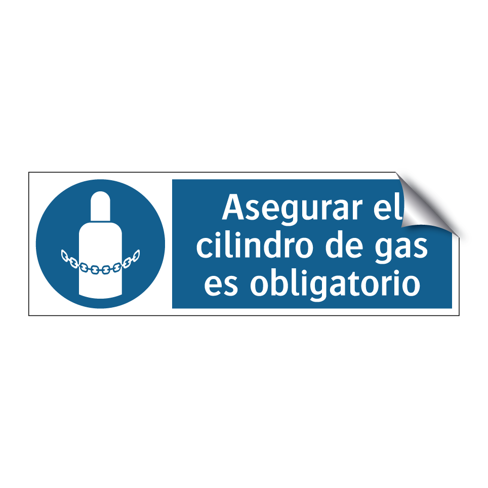 Asegurar el cilindro de gas es obligatorio