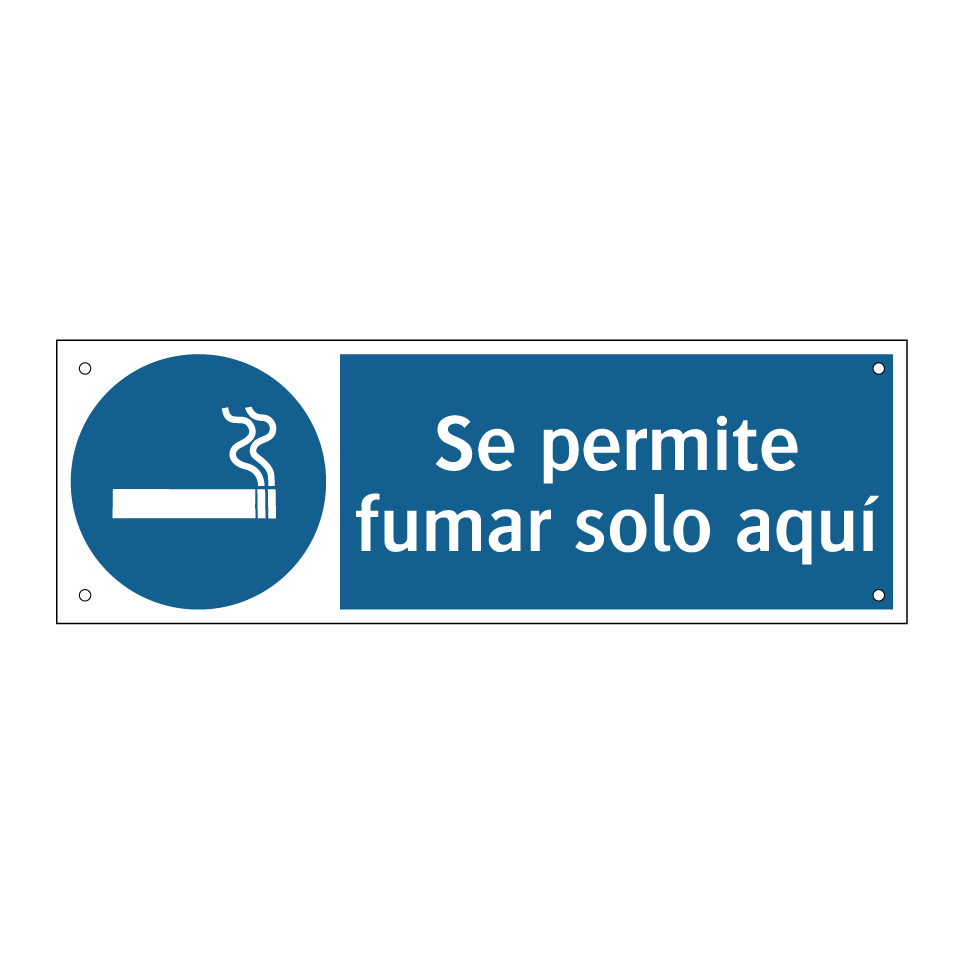 Se permite fumar solo aquí