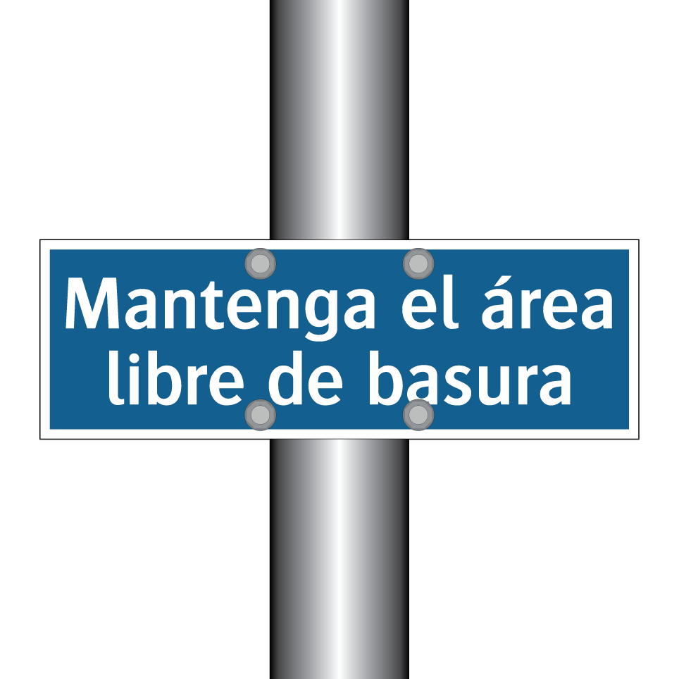 Mantenga el área libre de basura