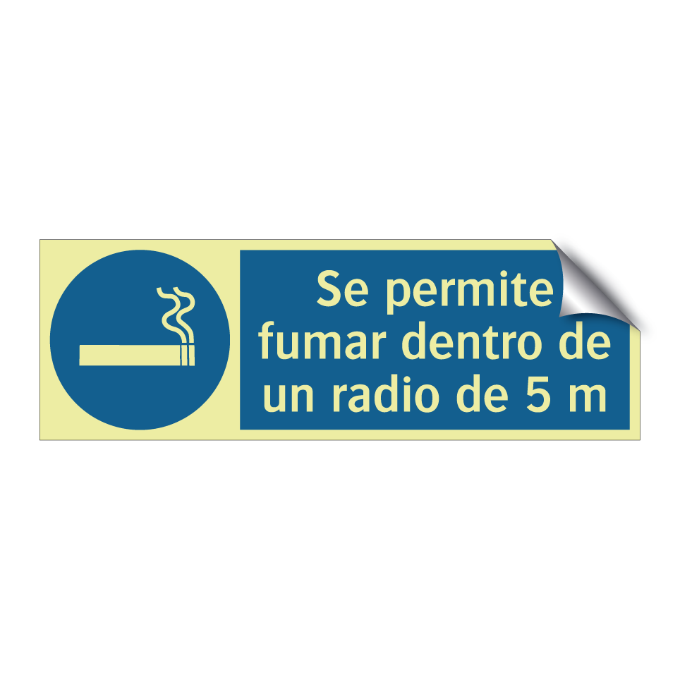 Se permite fumar dentro de un radio de 5 m