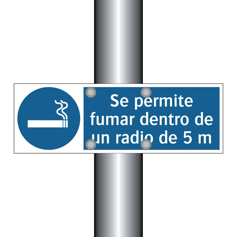 Se permite fumar dentro de un radio de 5 m