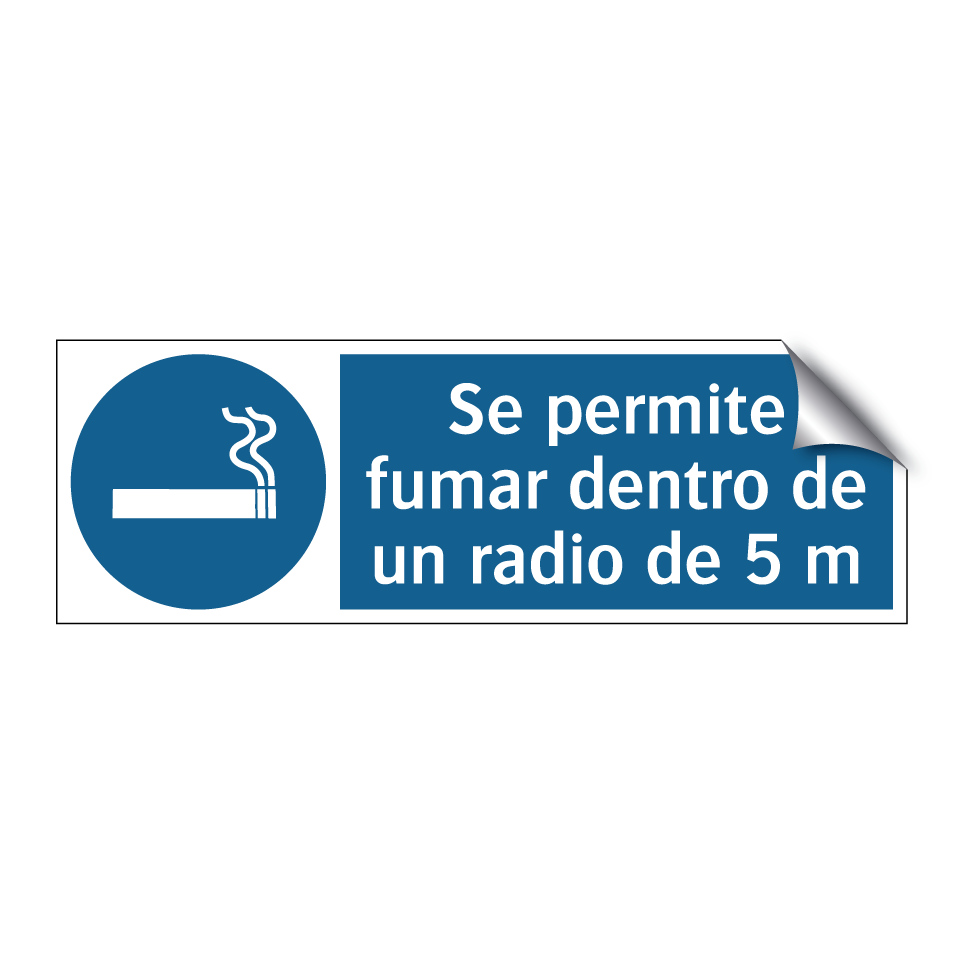 Se permite fumar dentro de un radio de 5 m