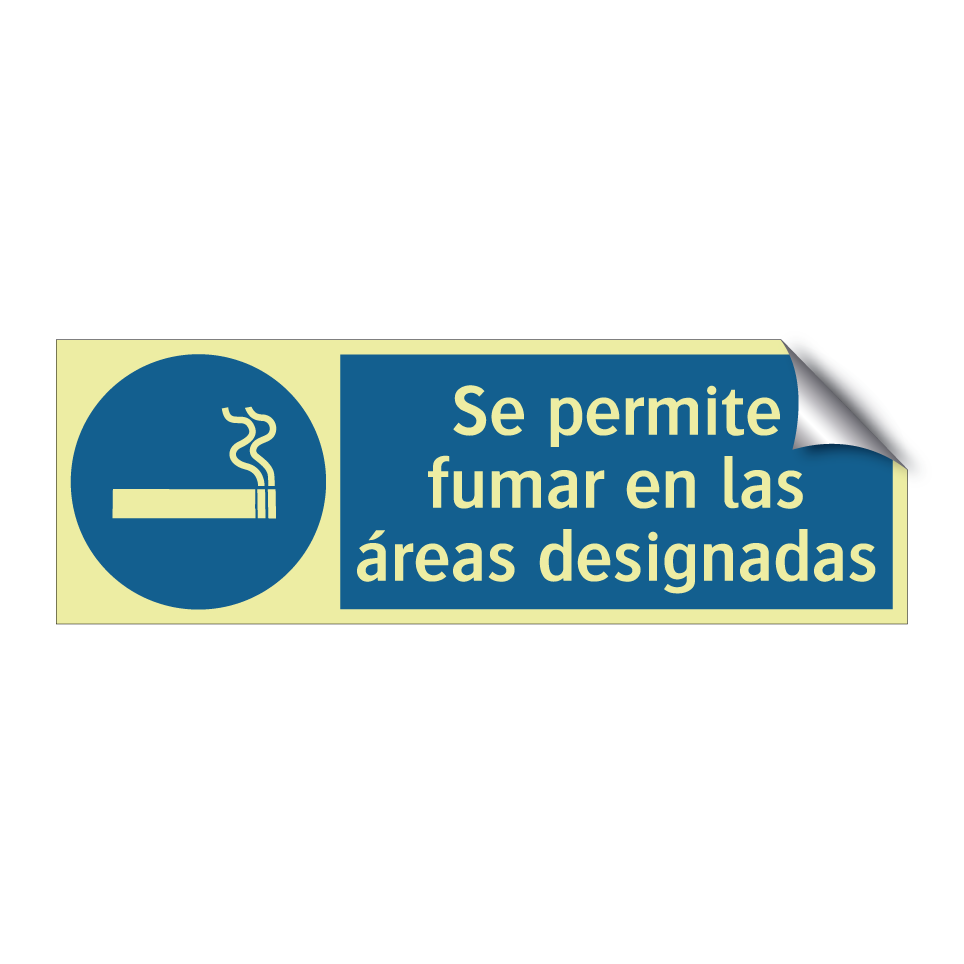 Se permite fumar en las áreas designadas