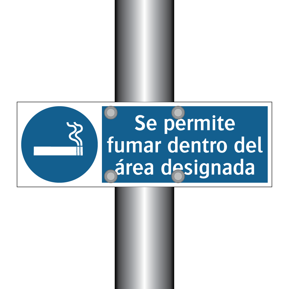 Se permite fumar dentro del área designada