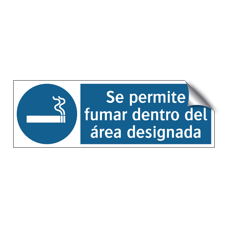 Se permite fumar dentro del área designada