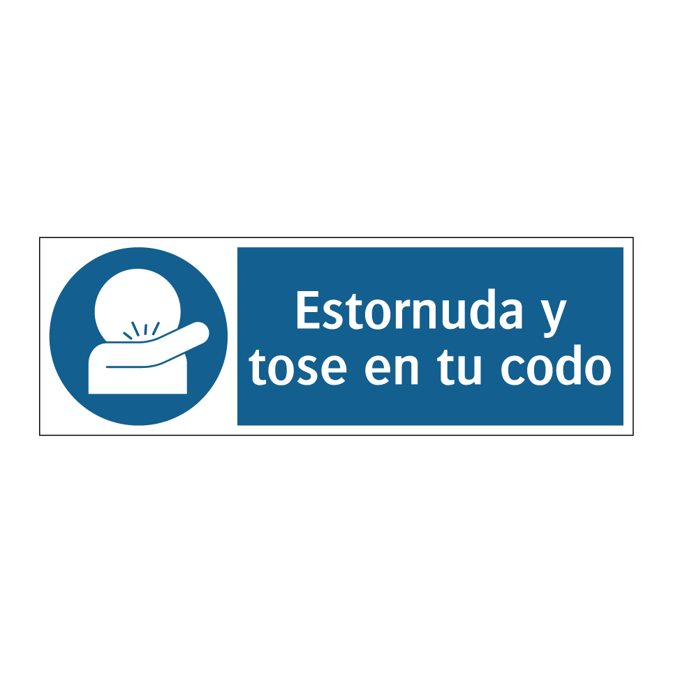 Estornuda y tose en tu codo
