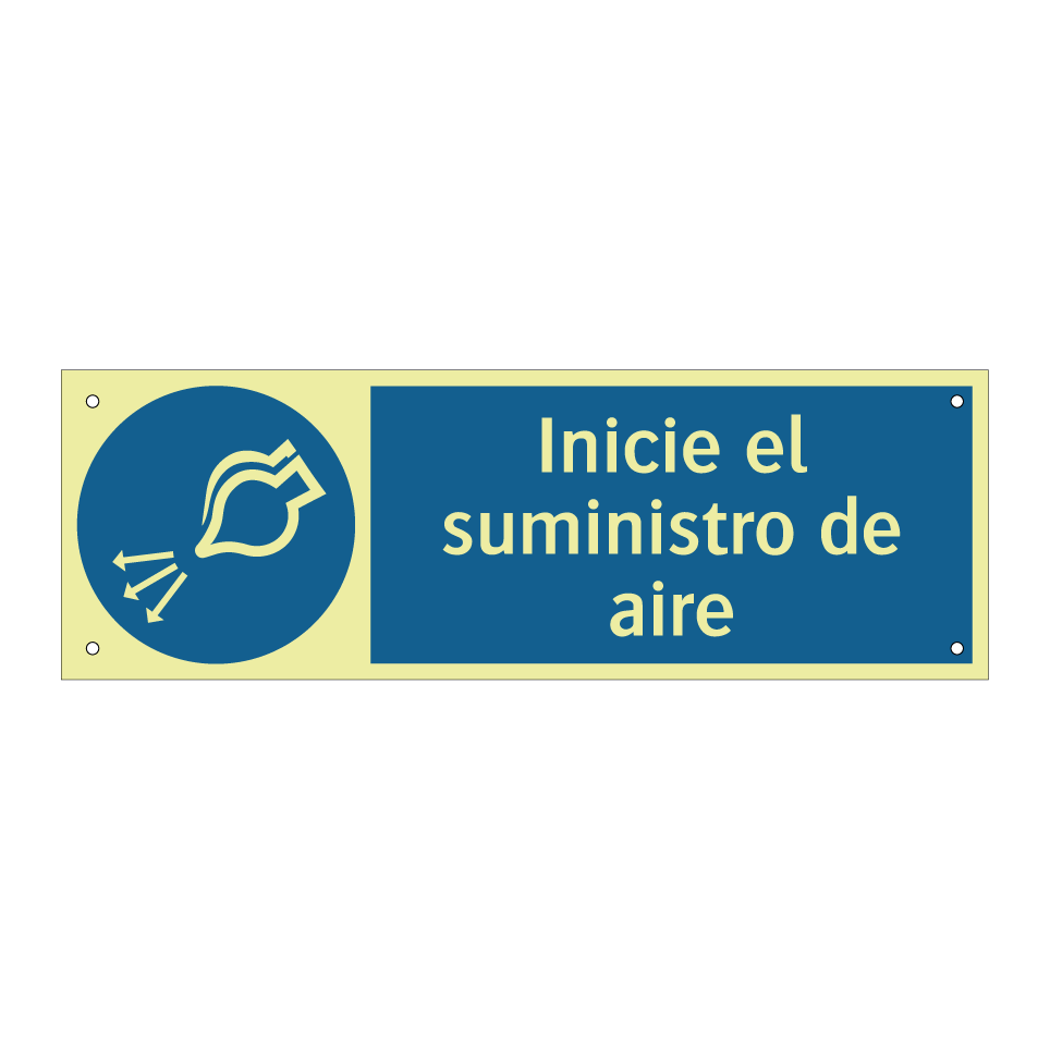Inicie el suministro de aire