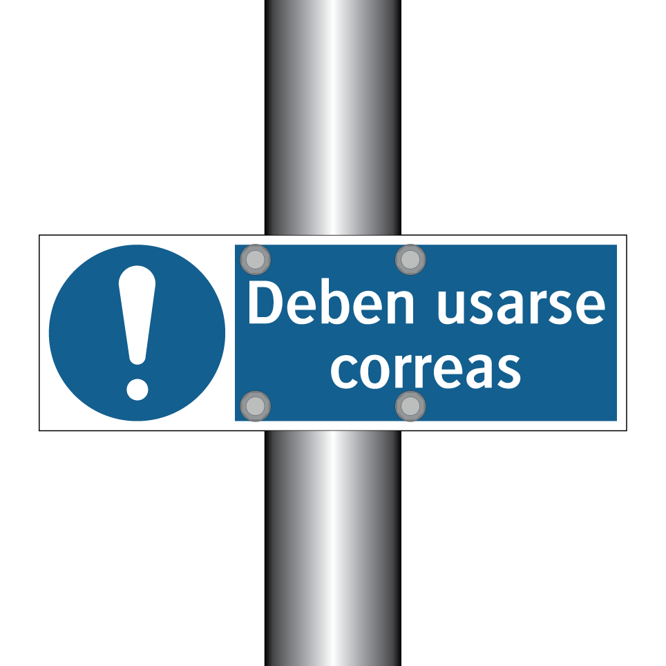 Deben usarse correas