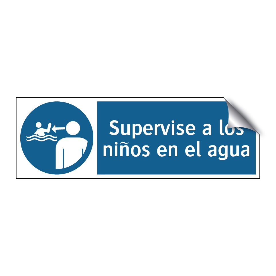 Supervise a los niños en el agua
