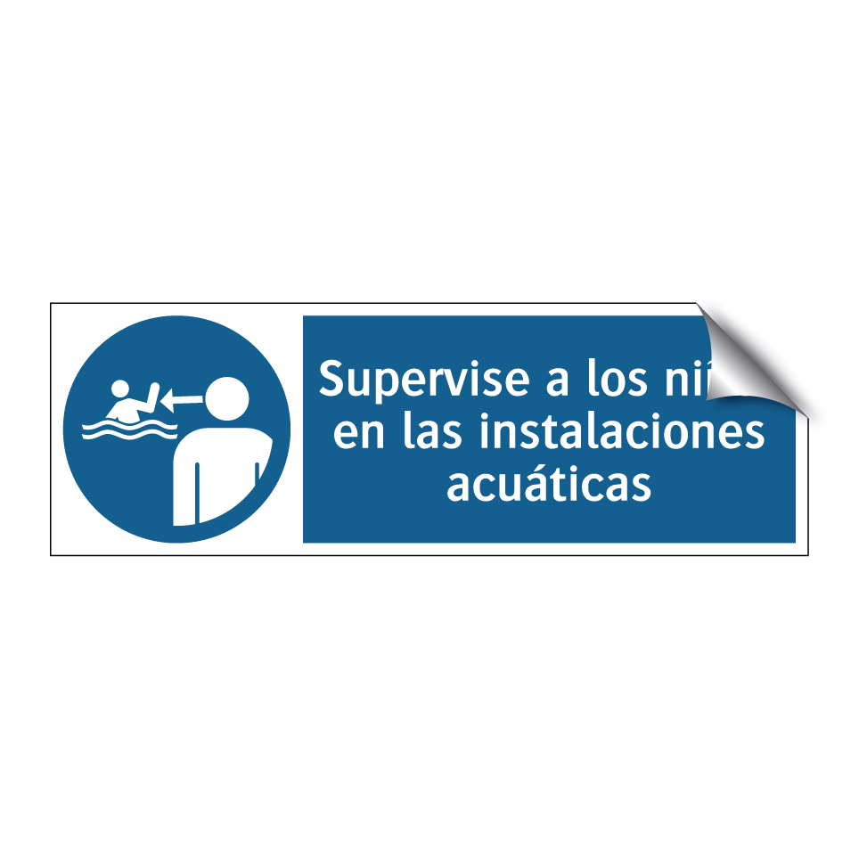 Supervise a los niños en las instalaciones acuáticas