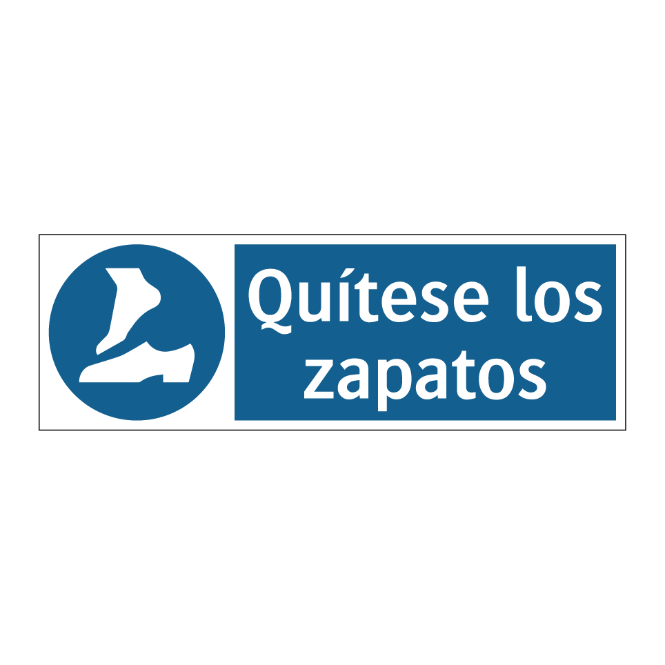 Quítese los zapatos