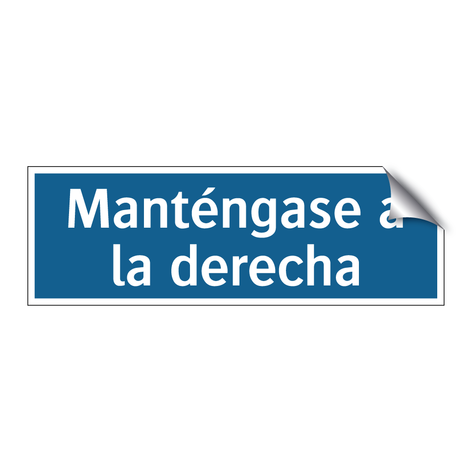 Manténgase a la derecha