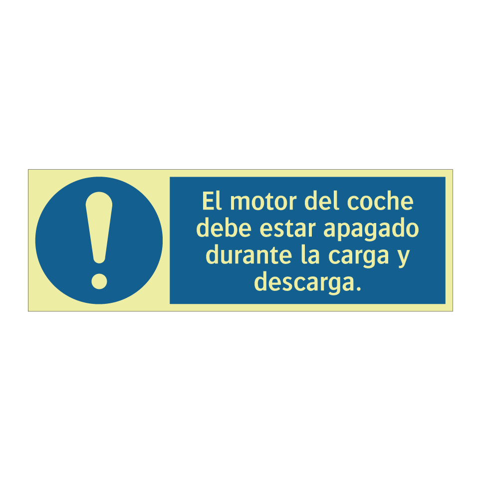 El motor del coche debe estar apagado durante la carga y descarga.