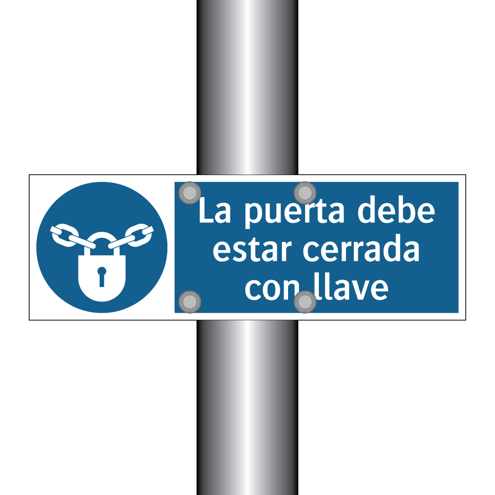 La puerta debe estar cerrada con llave