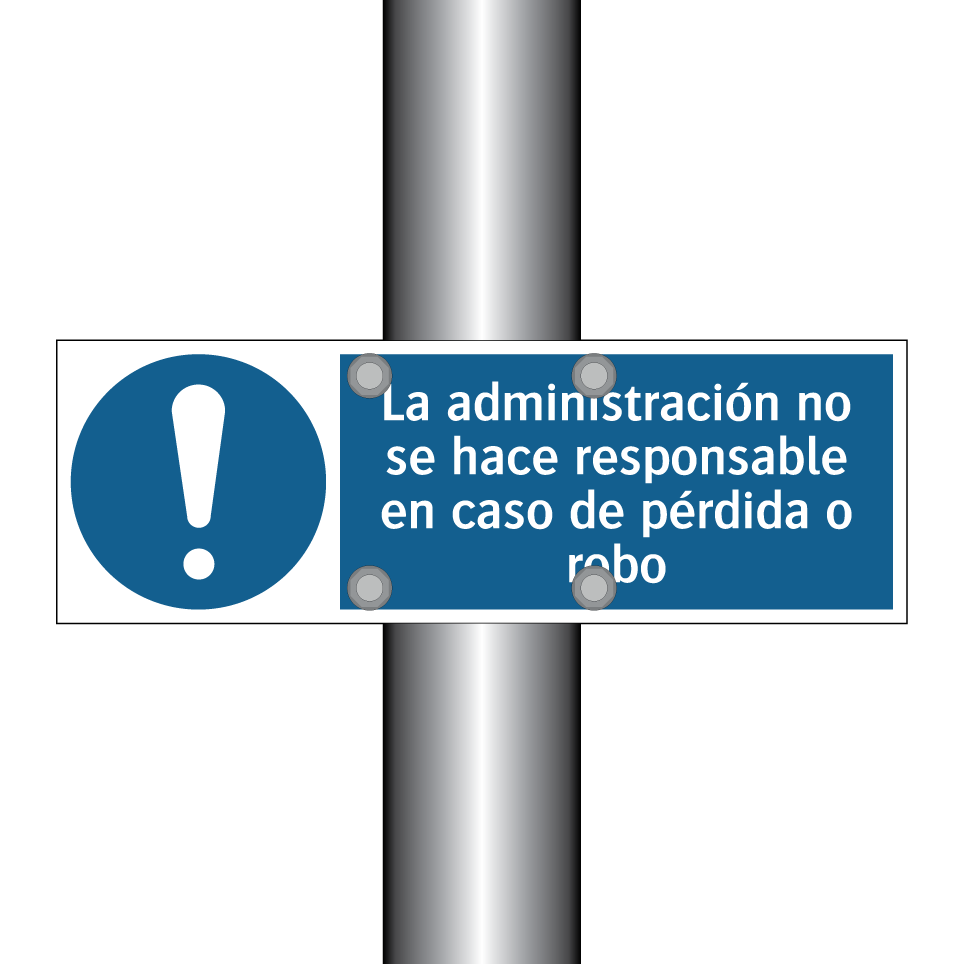 La administración no se hace responsable en caso de pérdida o robo