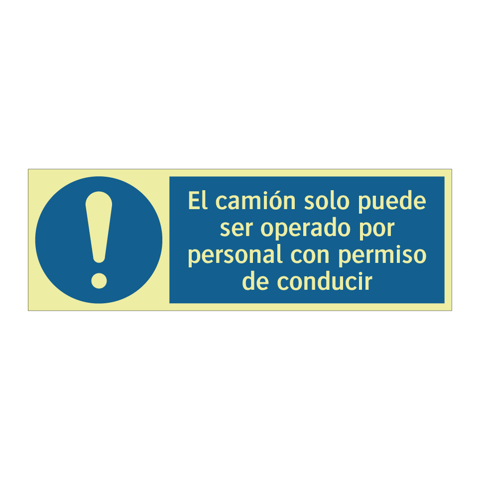 El camión solo puede ser operado por personal con permiso de conducir