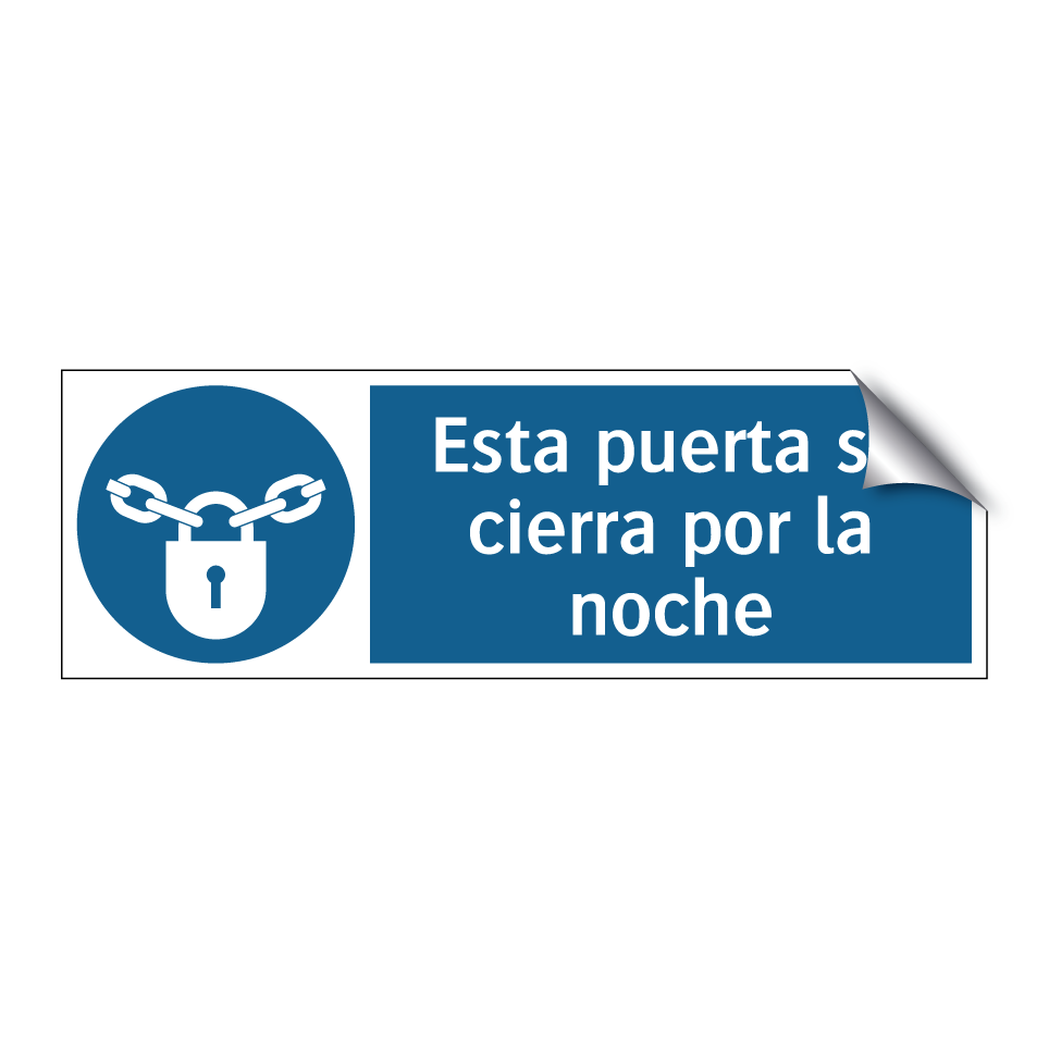 Esta puerta se cierra por la noche