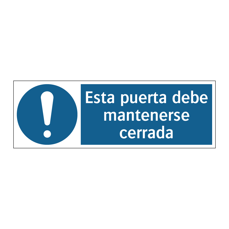 Esta puerta debe mantenerse cerrada