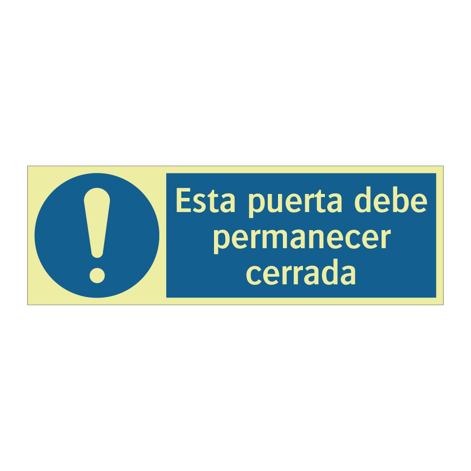Esta puerta debe permanecer cerrada