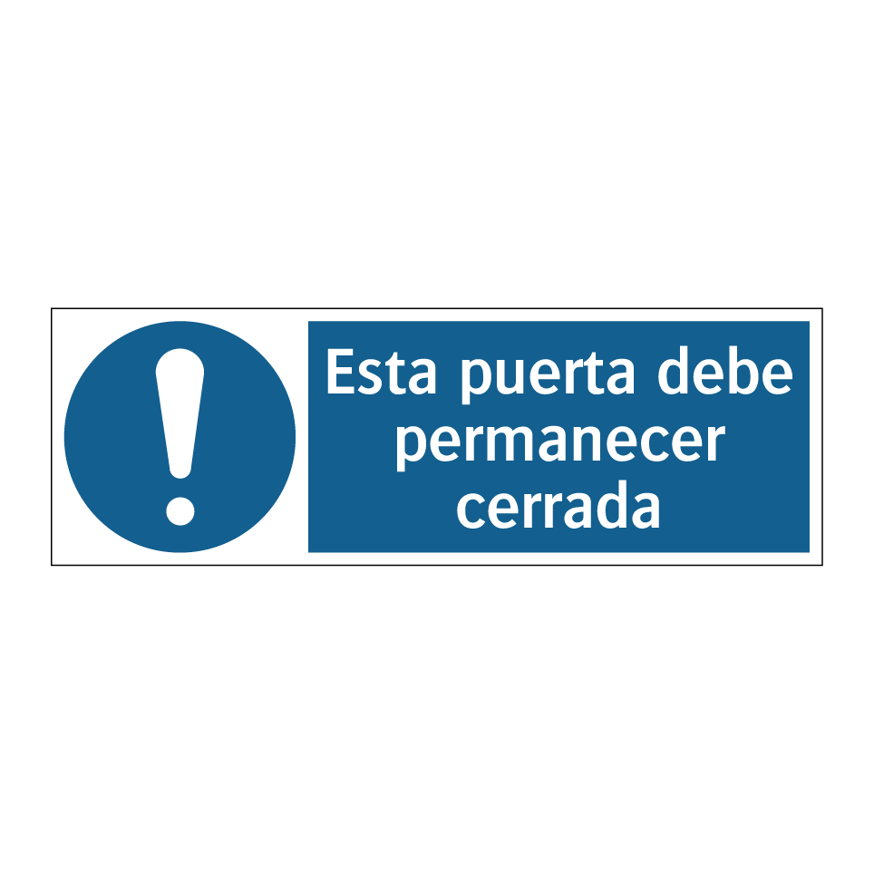 Esta puerta debe permanecer cerrada