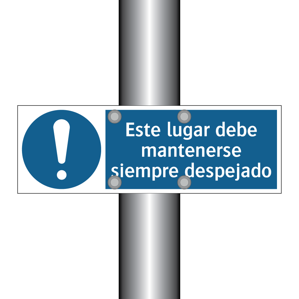 Este lugar debe mantenerse siempre despejado