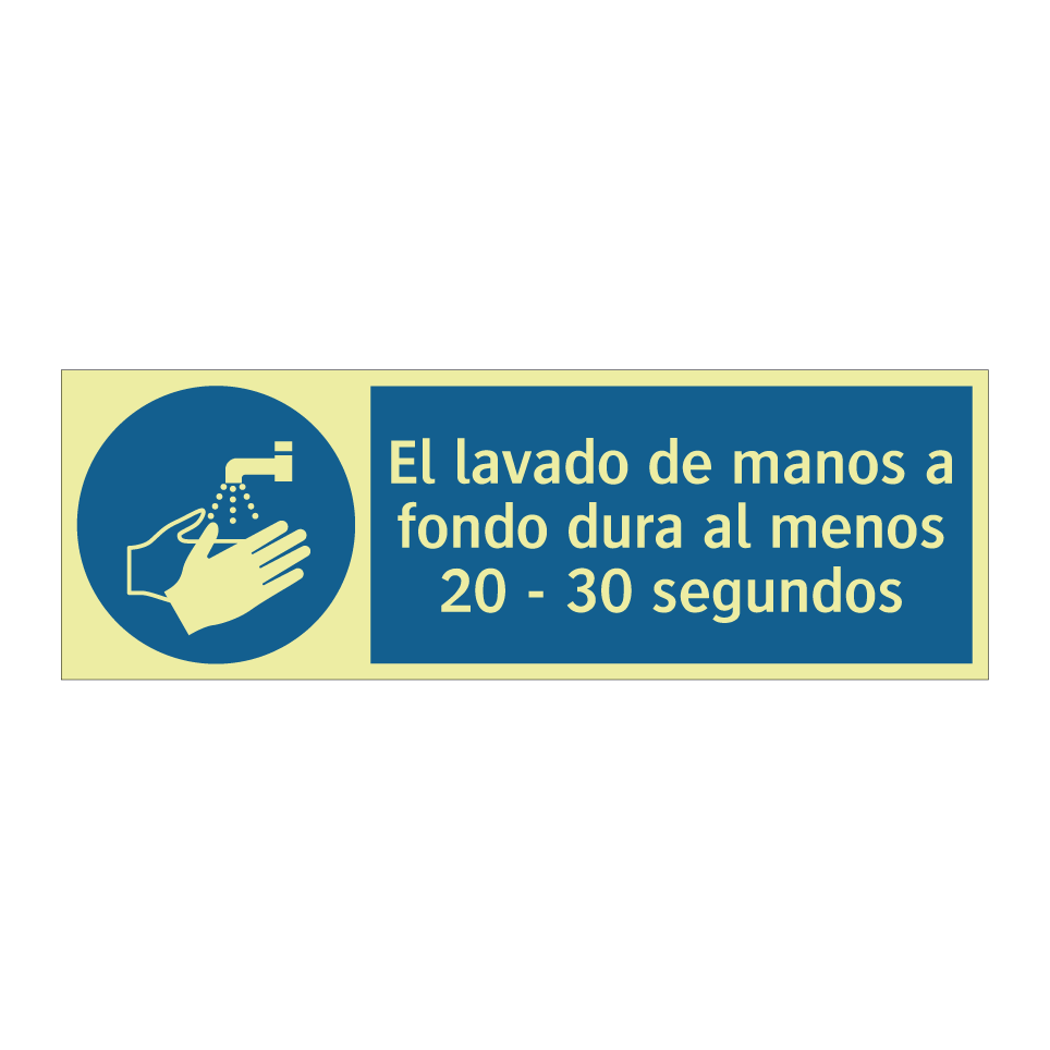 El lavado de manos a fondo dura al menos 20 - 30 segundos