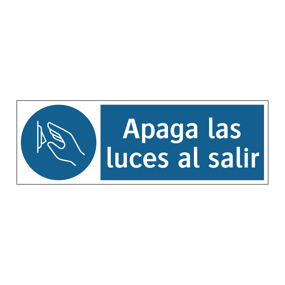 Apaga las luces al salir