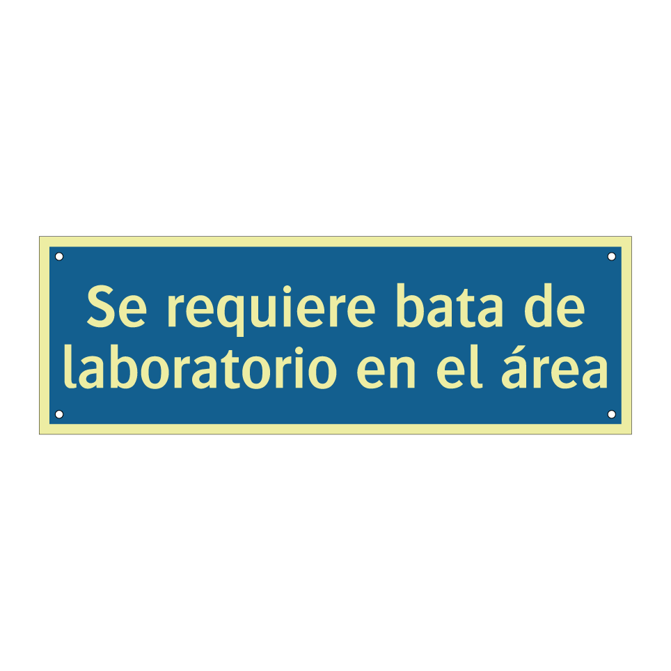 Se requiere bata de laboratorio en el área